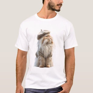 T-shirt Figurine de chat persan d'artiste fantaisiste