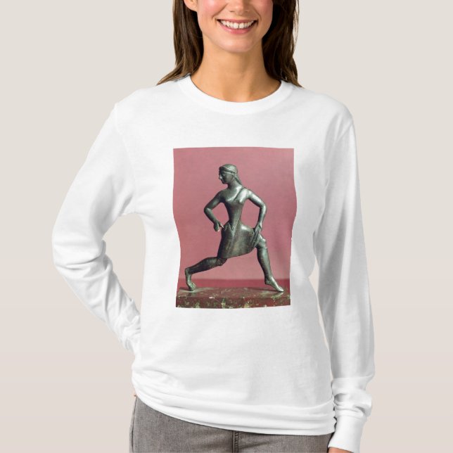T-shirt Figurine d'un fonctionnement de fille, (Devant)