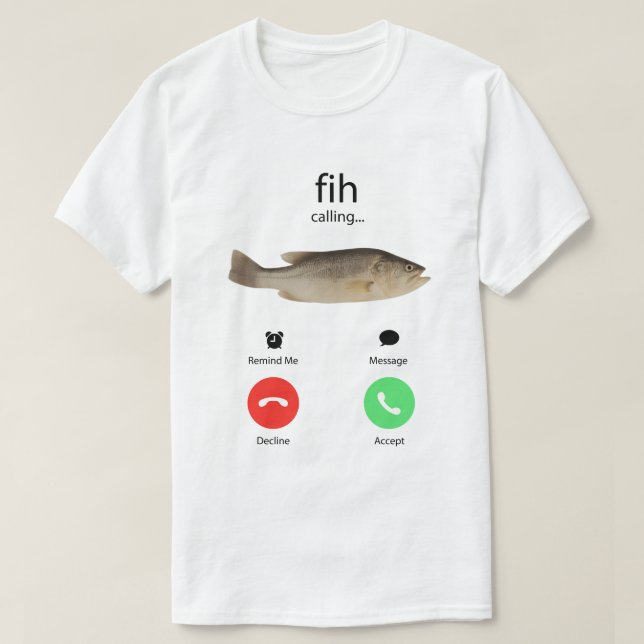 T-shirt Fih Appel Me rappeler Message Refuser Accepter Tél (Design devant)