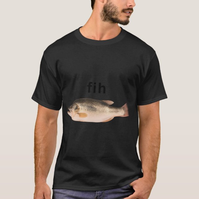 T-shirt Fih Funny Bass Fish (Devant)