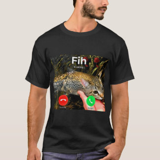 T-shirt FIH Mème de chat de poisson drôle mal orthographié