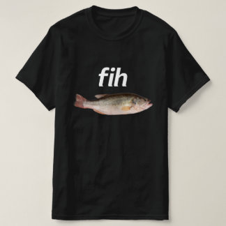 T-shirt Fih Mème de poisson drôle avec orthographe incorre