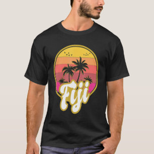 T-shirt Fiji Beach Retro Sunset
