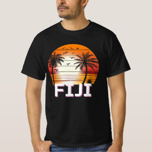 T-shirt Fiji Vintage Palm Trees Summer Beach