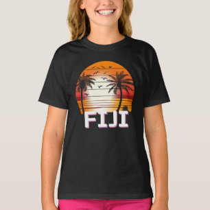 T-shirt Fiji Vintage Palm Trees Summer Beach