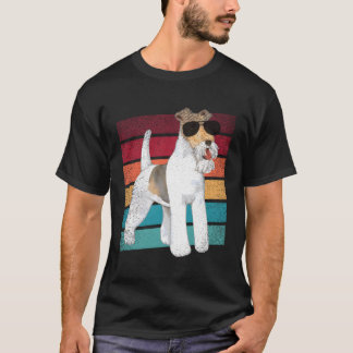T-shirt Fil Cheveux Fox Terrier Chien Drôle Maman Papa Vêt