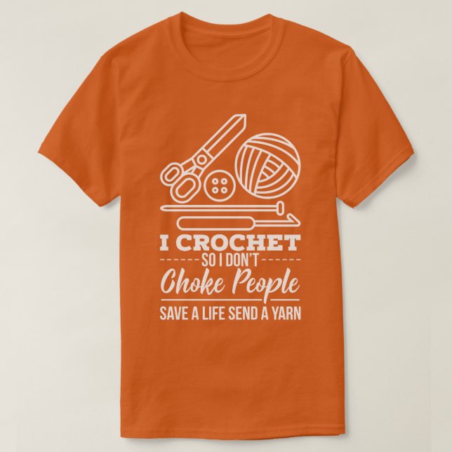 T-shirt Fil Crochet Crocheter (Design devant)