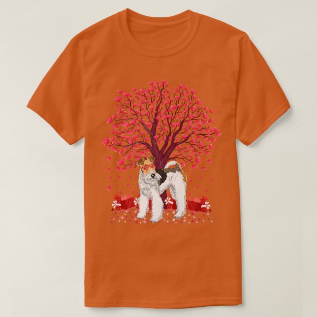 T-shirt Fil Fox Terrier Lover Fundy Wire Fox Terrier Vale (Design devant)