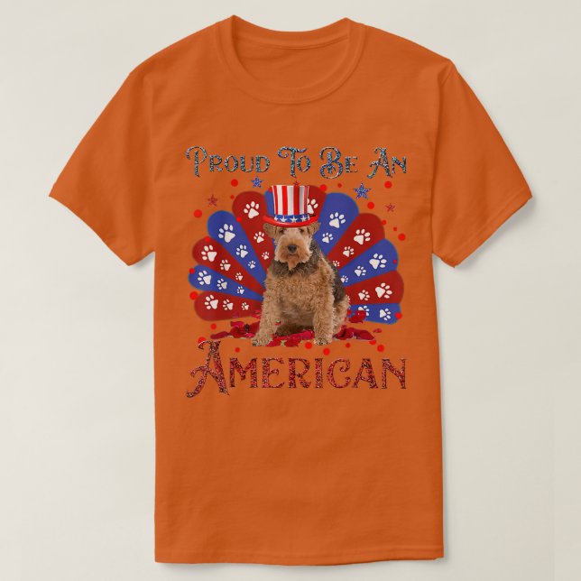 T-shirt Fil mignon Fo Terrier Drapeau Américain Amoureux 4 (Design devant)