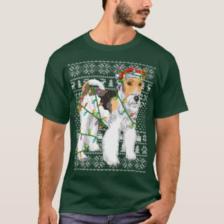 T-shirt Fil Pour Terrier Lover Père Noël Ugly Fil Pour Ter