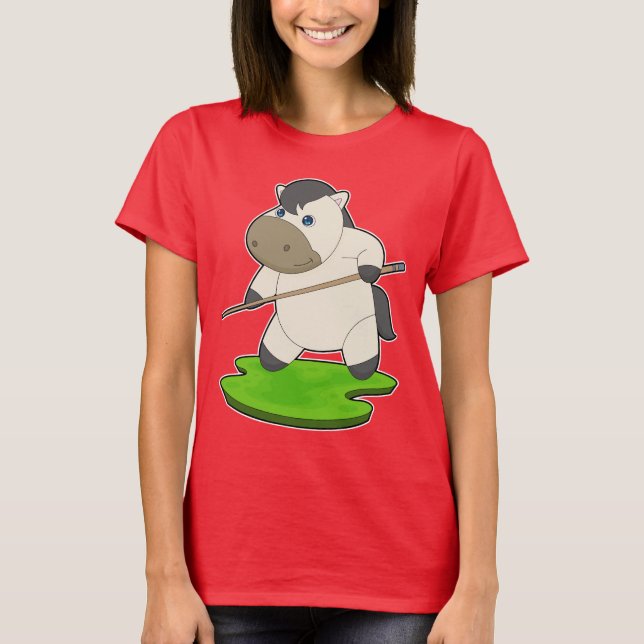 T-shirt File d'attente Horse Billiard (Devant)