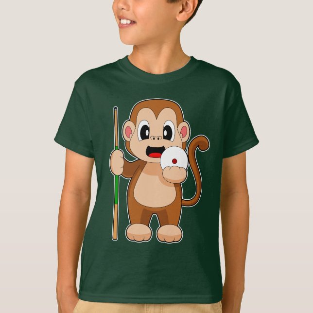 T-shirt File d'attente Monkey Billiard (Devant)