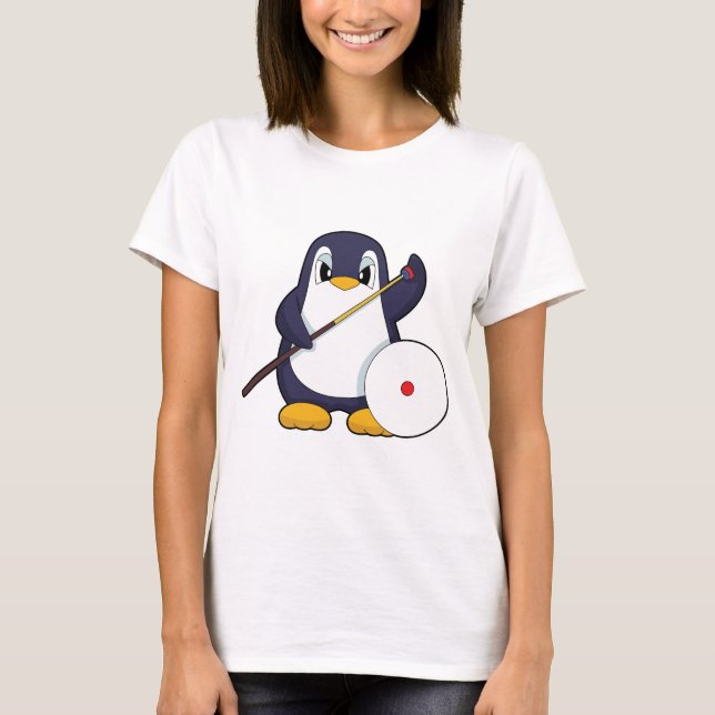 T-shirt File d'attente Penguin Billiard (Devant)
