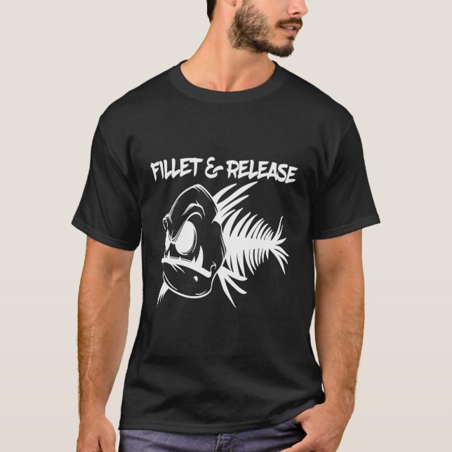 T-shirt Filet Et Libérer Pêche Hilariée G (Devant)