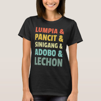 T-shirt Filipino Philippine Food Lumpia Pancit Sinigang Ad