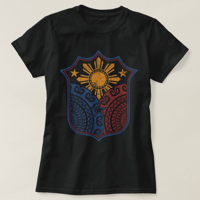 T-shirt Filipino Pinoy Pride Mandala Tribal Fière Philipp (Design devant)