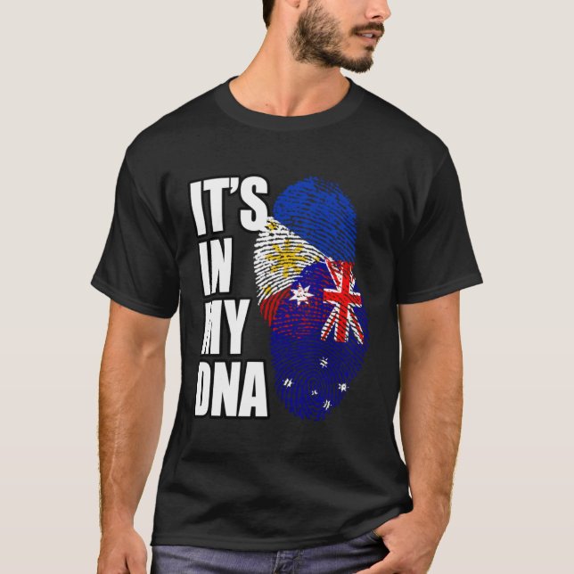 T-shirt Filippin Et Australien Mélangent L'ADN Flag Herita (Devant)