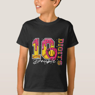 T-shirt Fille 10 Double Chiffres 10e Anniversaire Glace Cr