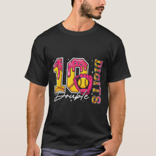 T-shirt Fille 10 Double Chiffres 10ème Anniversaire Crème 