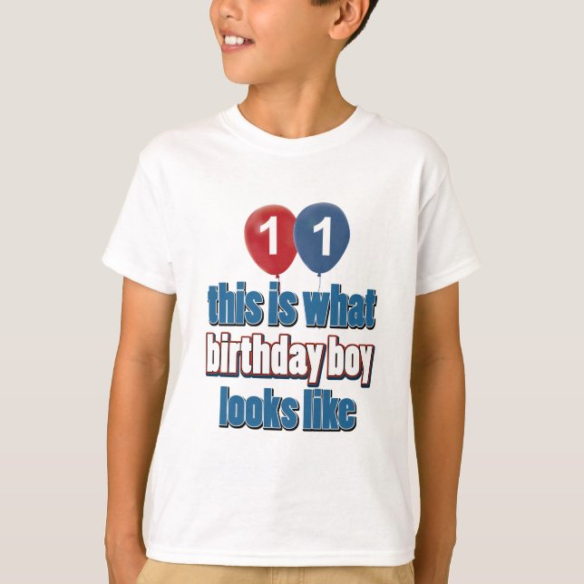T-shirt Fille 11 d'anniversaire (Devant)
