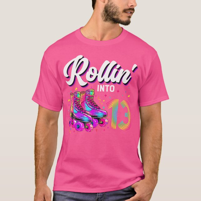T-shirt Fille 13 Ans Roller Skate Patinage (Devant)