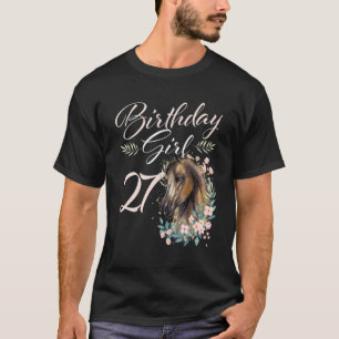 T-shirt Fille 27 ans Cheval  27 Ans Fête d'anniversaire