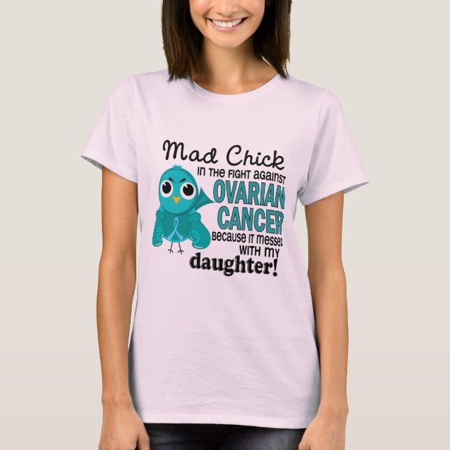 T-shirt Fille 2 Fille Cancer de l'ovaire (Devant)
