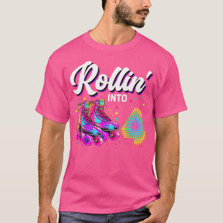 T-shirt Fille 4 Ans Fête Quatre 4 Ans Roller Skate Ska