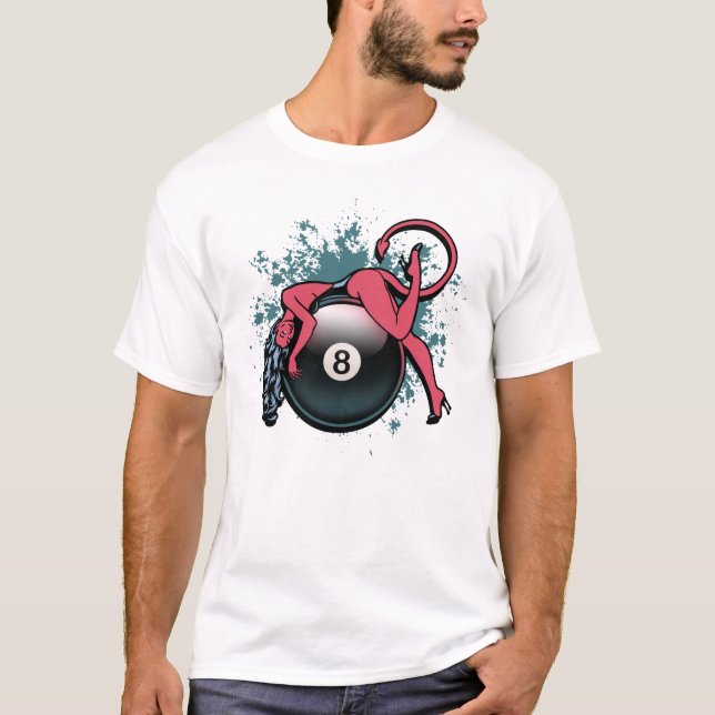 T-shirt Fille 8-Ball de diable (Devant)