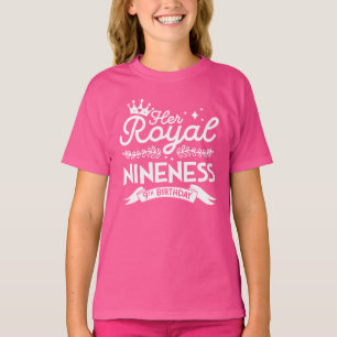 T-shirt Fille 9e anniversaire Sa Nuit royale 9 ans