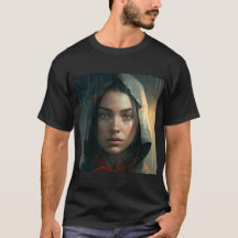 Fille à capuchon de pluie