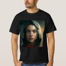 Fille à capuchon de pluie
