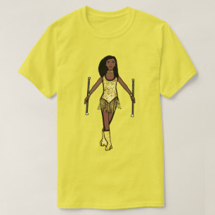 T-shirt fille à étincelle d'or