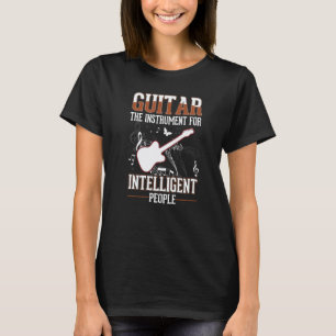 T-shirt Fille à la guitare Guitare électrique Guitare acou