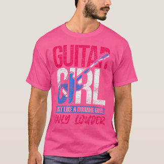 T-shirt Fille à la guitare tout comme une fille normale ma