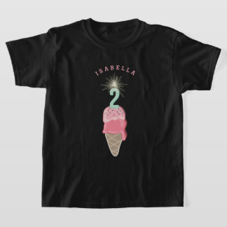 T-shirt Fille à l'étincelle de glace rose Anniversaire 2 a