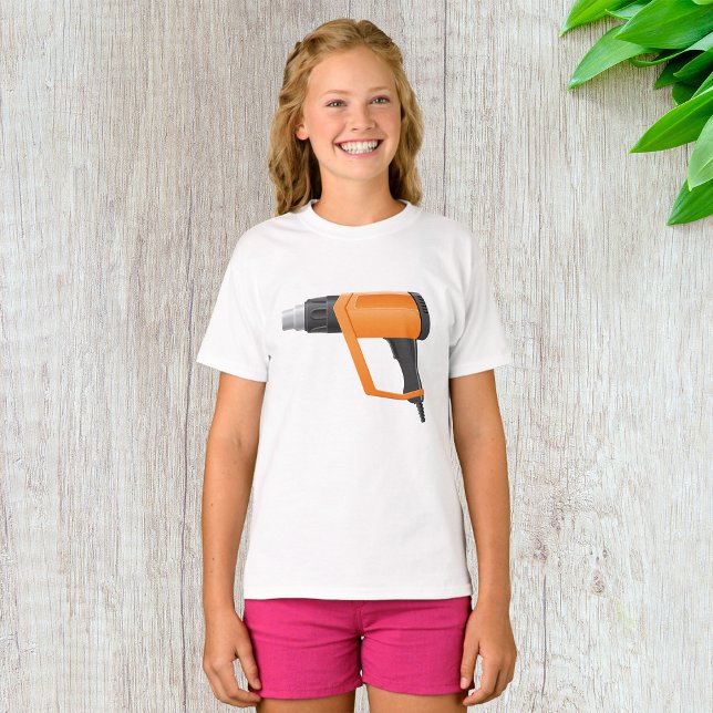 T-shirt fille à pistolet à air chaud (Créateur téléchargé)