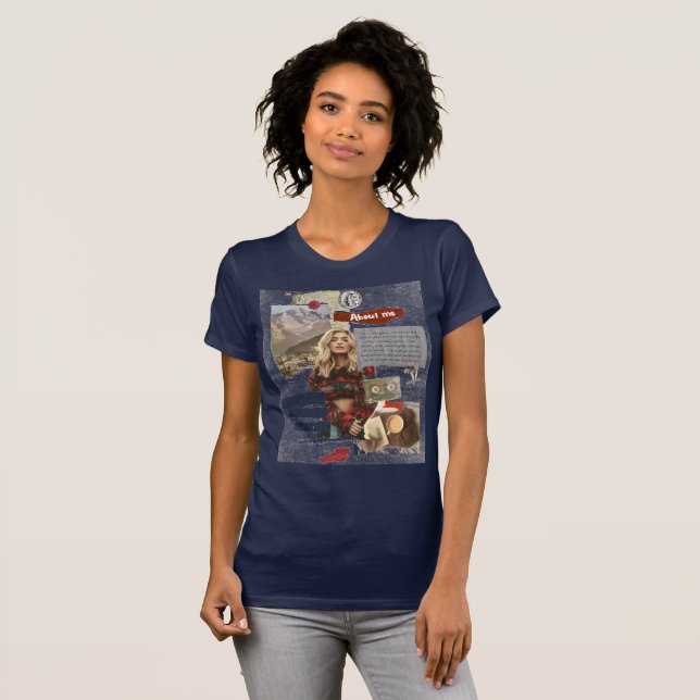 T-shirt fille À propos de moi (Devant entier)