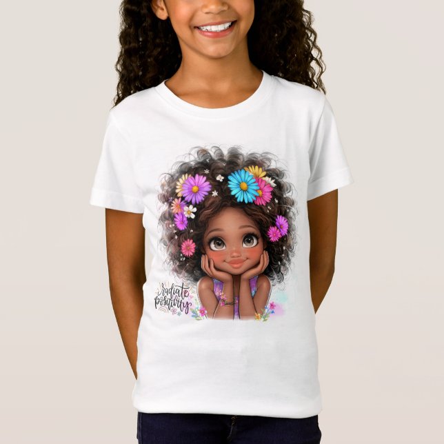 T-shirt fille à rayon positif (Devant)