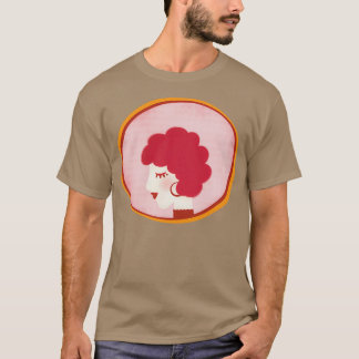 T-shirt Fille à tête rouge dans le miroir