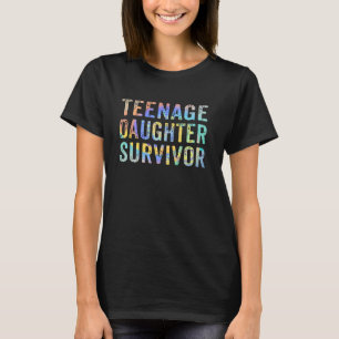 T-shirt Fille adolescente Survivante Funny Vintage Maman P