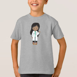 T-shirt Fille Africaine Américaine, Docteur, Infirmière, S