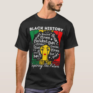 T-shirt Fille afro honorant le passé inspirant le futur Bl