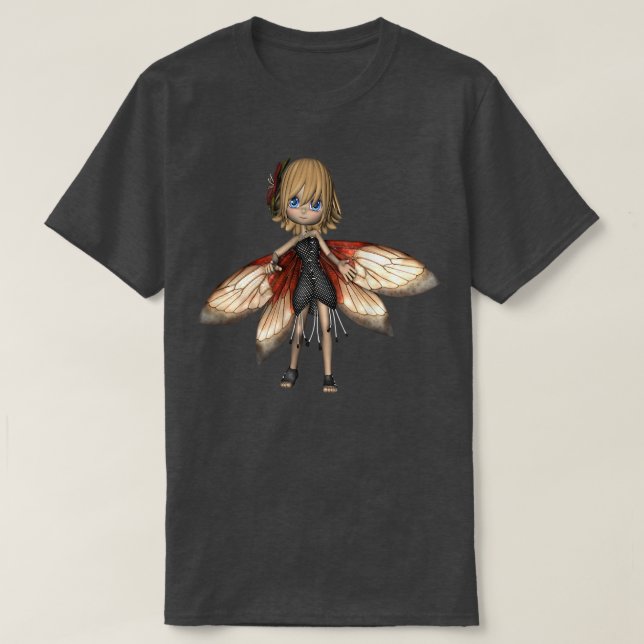 T-shirt Fille aile Fée Style Anime (Design devant)
