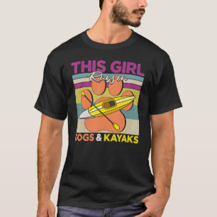 T-shirt Fille aime Kayaking Chiens & Kayaks Kayak
