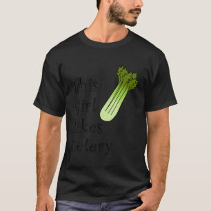 T-shirt Fille aime la céleri et poitrine drôle Dire Vegeta