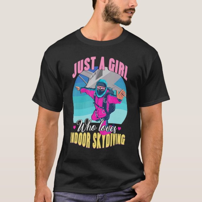T-shirt Fille aime le simulateur de chute libre pour un pa (Devant)