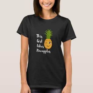 T-shirt Fille aime les ananas Fruits d'été Fruits tropicau