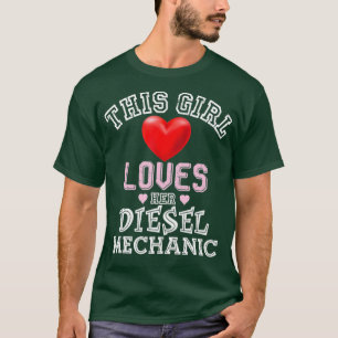 T-shirt Fille aime sa femme mécanicienne Diesel Girlfriend