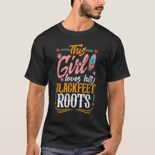 T-shirt Fille Aime Ses Pieds Noirs Racines Native American